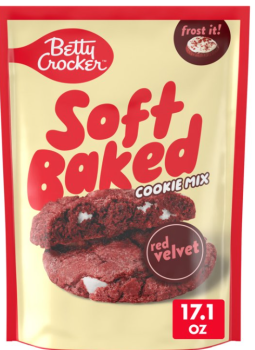 BETTY CROCKER Soft Baked 'red velvet' Cookie Mix Backmischung 484 gr
